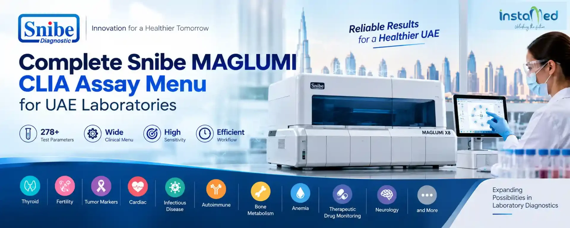 Complete Snibe MAGLUMI CLIA Assay Menu for UAE Laboratories